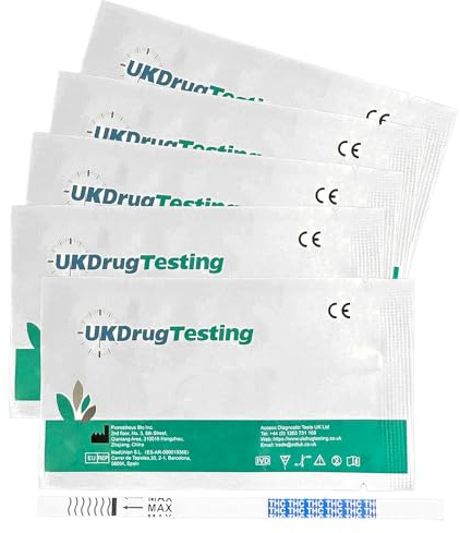 5 x UKDrugTesting Ultra Cannabis Drug Tests 10 Nanogram/mL Sensitivity | 98% Accuracy | CE Certified