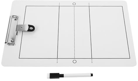 WHAMVOX Portapapeles de PVC Blanco para Entrenadores de Voleibol Tablero Táctico Duradero y Mejora la Comunicación en Partidos y Entrenamientos