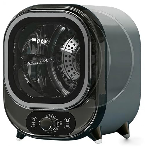 Vented Dryers, Portable Condenser Tumble Dryer, 0.8kg Load Capacity, Electric Clothes Compact Freestanding Stainless Steel Inner Cylinder