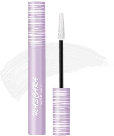 Mascara Primer White, vit 5D-mascara, vattentät, fläckbeständig och långvarig mascara, mascara för extra volym, volymgivande och curl, primer för extremt långa ögonfransar, ögonmakeup