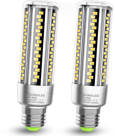 HAONIULED E27 LED Glühbirne 20W Neutralweiss 2500LM Ersatz 200W, Mais Birne Maiskolben Leuchtmittel Kerze Licht Lampe Energiesparlampe Beleuchtung, 2er Pack