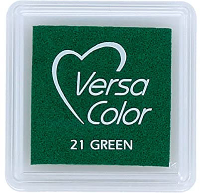 Tsukineko VersaColor Stempelkissen - Grün, Green - Klein - Deckend, Wassbasis - Wasserfest - Embossing
