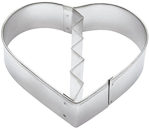 Wilton Ausstecher, gebrochenes Herz, Edelstahl, Silber
