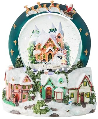 WeRChristmas 20 cm Pre-Lit Scene Musical Animated Snow Globe Christmas Decoration