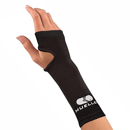 Mueller Elastische Handgelenkbandage Bandage, Schwarz, Gr. L