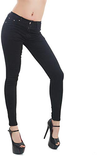 Toocool - M5780 - Jean, pantalon skinny, slim, élastique, push-up, coupe ajustée, Noir , XS