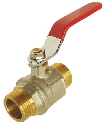 SOMATHERM PER TE - valvola a sfera - doppio maschio 20/27 - manico reversibile piatto - flusso ottimale con il passaggio totale