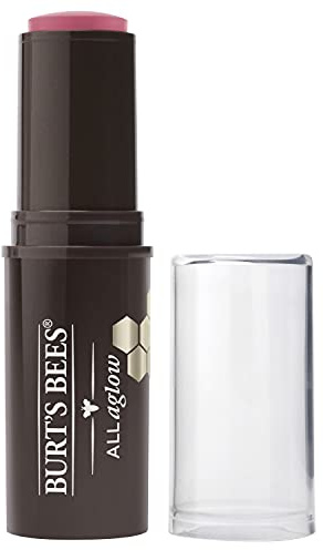 Burts Bees 100% Natural All Aglow Lip & Cheek Stick, Blush Bay - 1 Tube