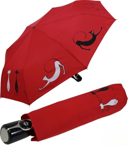 Doppler Mini Parapluie de poche avec ouverture et fermeture automatique Motif chats Friends