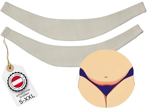 UBSSy Bauchfalten-Schwitzschutz, Bauchfalten-Einlage gegen Hautirritationen und Intertrigo, Größe S-XL,100% Baumwolle,3lagig (M)