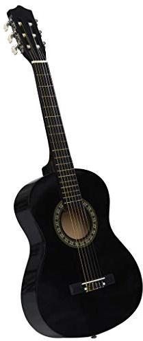 pedkit Kindergitarre 1/2 34 Akustik Gitarre für Anfänger, Schwarz