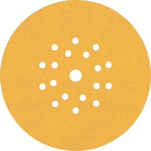 Bosch 25x Feuilles abrasives EXPERT C470 à 19 trous (pour Peinture sur bois, Bois dur, Ø 225 mm, Grain 220, Professional Accessoire Ponceuse pour cloison sèche)