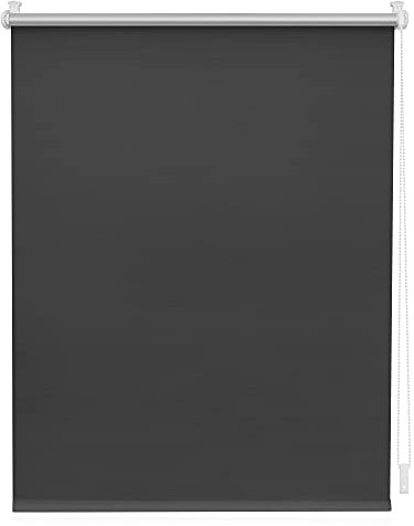 Lichtblick Thermorollo ohne Bohren, Klemmfix, Verdunklungsrollo, Hitzeschutz, Sichtschutz, Wandmontage, Deckenmontage, Rollo für Fenster und Türen Anthrazit,100 cm x 150 cm (B x L)