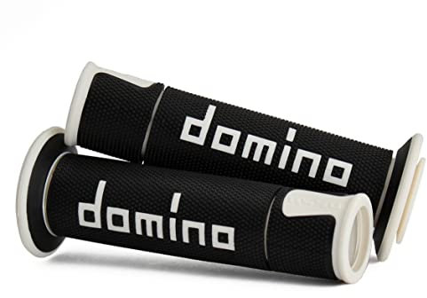 DOMINO Paire de poignées Noire/Blanc Racing A45041C4640B7-0
