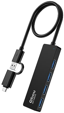 USB Hub Adapter 3.0, 4 Port USB C HUB USB Splitter Tragbarer Splitter für MacBook Pro/Air, Laptop, PS5/PS4 und andere Typ-C-Geräte