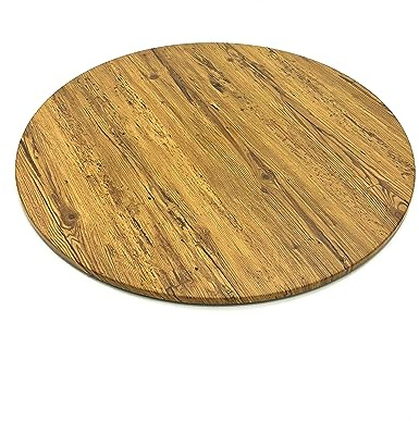 BE Furniture 70 cm Round Aged Pine Effect Bistro Table Top, Cafe Table Tops, Garden Tables