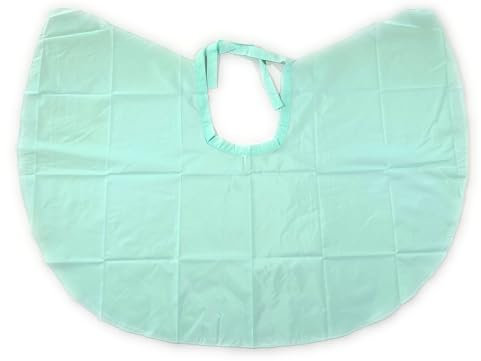 niavida Mantello corto per parrucchiere, da legare, ca. 96 x 78 cm, turchese, lavabile, leggero + elegante per capelli, cosmetici e styling (71B tuerkis), turchese, Taglia unica