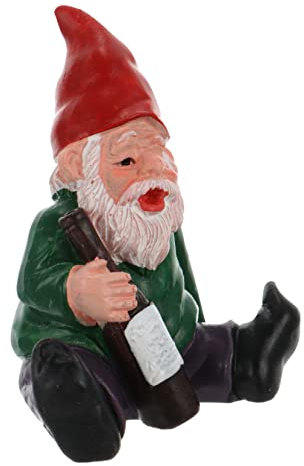 Amosfun Gnome Statue Resin Miniature Collectible for Outdoor Garden Ornament and Children’s Craft Decoration