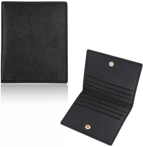 WKRTDY 1pcs Kartenetui mit RFID-Schutz für 8 Karten, EC Schutzhülle Slim Wallet Card Holder, Kartenhalter Geldbörse in Schwarz für Damen und Herren - Praktisch, stilvoll und sicher
