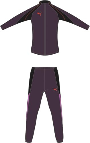 PUMA individualBLAZE Tracksuit, Trajes de punto Mujer, Midnight Plum-Glowing Red, L