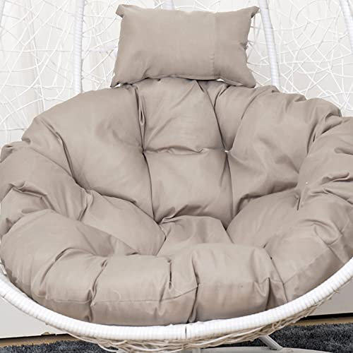 Rundes Kissen für Rattansessel, Hängekissen für Eiersessel, mit dickem, rutschfestem, rundem Sitzkissen für Außenterrassen, Beige (Größe: 120 cm, Farbe: Lila)