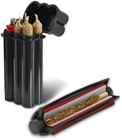 LHTHT Drehmaschine konisch,Cigarette Rolling Machine,Drehmaschine Rote Matten,Kommt mit joint hülle,Hält perfekt 4 110-mm-Zigarettenpapiere und Feuerzeuge.Cigarette machine