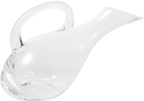 Cabilock Rotwein Dekanter Aus Glas Eleganter Weindekanter Mit Ausgießer Für Einfaches Servieren 21 Cm X 15.5 Cm X 10 Cm Ideal Für Weinproben Und Festlichkeiten