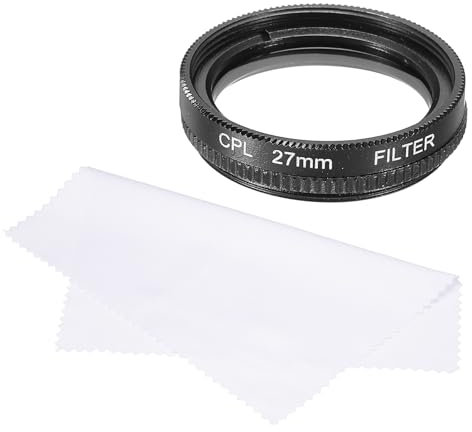 QUARKZMAN Filtro Polarizador Circular de 27mm, Filtro Polarizador con Revestimientos de Múltiples Capas en Ambos Lados con Paño de Limpieza para Lente de Cámara