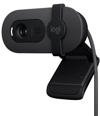 Logitech Brio 100 Full HD Webcam for Meetings and Streaming, Auto-Light Balance, Built-In Mic, Privacy Shutter, USB-A, for Microsoft Teams, Google Meet, Zoom and More - Graphite (Renewed)
