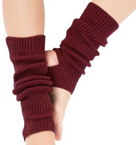 VUCDXOP Tukistore Damen Mädchen Ballettstulpen mit Fersenloch Tanzen Stulpen Ballettstulpen Beinwärmer Ballett Stulpen Legwarmer Armstulpen,Einheitsgröße