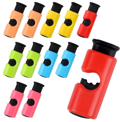 AmoreAngel Crafts 12 Pack Bread Bag Clips，Squeeze Lock Food Bag Clips, Plastic Sealing Clip for Bread, Snacks, Chips ，6 Color, Easy Grip, Airtight Seal