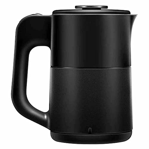 Hervidores, Hervidor de agua de vidrio grande de 1,5 L, Hervidor de agua caliente con infusor de té extraíble Caldera calentador de agua con luces indicadoras LED para el hogar/Negro/15 * 15 * 17 cm