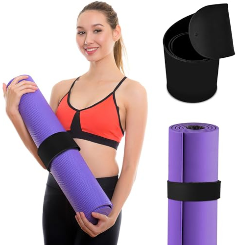Yoga Mat Strap Mat Slap Band Quickly Rolls Yoga Mat in Seconds Carrier Strap Portable Yoga Mat Sling Secure Design Fits Most Yoga Mats (Mat Not Included)