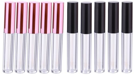 Hohopeti Nachfüllbare Lipgloss Tuben Praktische Lippenfarbenbehälter 10 Stück 5 Ml aus Abs und Pp Leere Lipgloss Behälter in Verschiedenen Farben für Selbstgemacht Kosmetik und Reisen