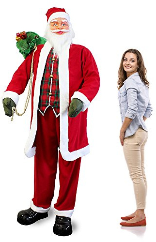 lux.pro Papá Noel 200cm - Canta y Baila - con Sensor de Movimiento - Navidad