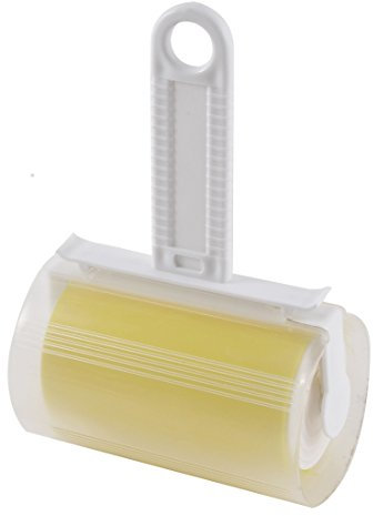 sourcingmap Clothes Fluff Hair Sticky Washable Reusable Dust Remover Lint Roller Yellow