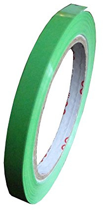 6x PVC Klebeband / 66m x 9mm / leise abrollend / Farbe: grün