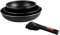 Sitram 712379, Lot de 3 Poêles Agile diam. 20, 24 et 28 cm en aluminium revêtement noir anti-adhérent sans PFOA - manche amovible clipsable - tous feux dont induction