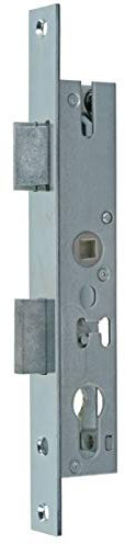 Rohrrahmenschloss PZ/W mit 72 mm Entfernung, Nuss 8mm und verzinkter Stulpe 24 x 244 mm (Dornmaß 20)