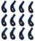 Yuhtech Golfschlägerhauben für Putter, 12 Stück Schlägerhauben Set Golf Club Head Cover Schlägerkopfhüllen Golf Eisen deckt Eisenhauben Kopfbedeckung