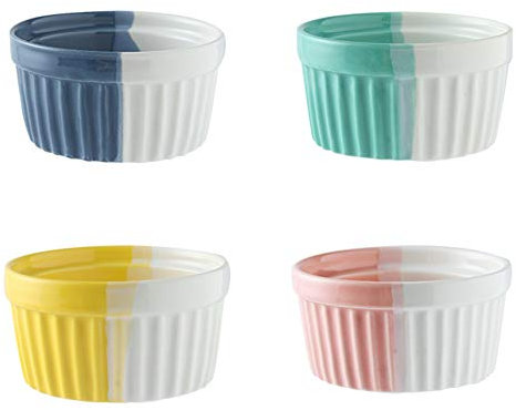 WXXT Ramequin Four,Ramequin,ramequins pour Four,Ramequin en Porcelaine Oz,Plat de Cuisson à soufflé pour pouding au Caramel allant au Four,Petit Bol de Moule de Cuisson Classique（3 Tailles au Choix）