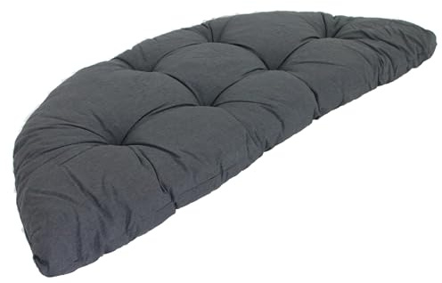 Ambientehome Kissen für gekrümmte Bank 120 cm Hellgrau Auflagen