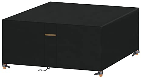 VANSHEIM Gartenmöbel Abdeckung Wasserdicht 150x130x90cm Tisch Abdeckungen | Winterfest Abdeckplane Gartenmöbel Abdeckhaube Gartentisch Schutzhülle für Loungemöbel Sitzgruppe Lounge Möbel Abdeckung