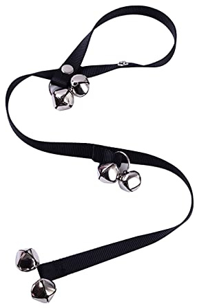 Hund Türklingel, Haustier Training Türklingel, Verstellbare Hundetraining Glocke, Töpfchentraining Türklingel, zur Hausinternen Schulung und zum Toilettentraining und Kommunikationsgerät,1PC,Schwarz
