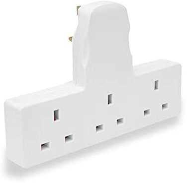 Plug Adapter,3 Way Plug Adapter UK Multi Plug Adaptor,Surge Protector Extension Plug Triple Plug Extender Multiplug Socket Adapter,3 Pin Plug Extension