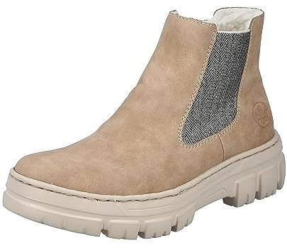 Rieker Bottines Chelsea Z7465 pour femme, Beige 60., 40 EU