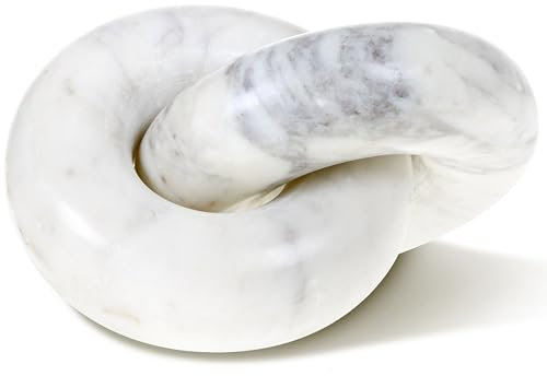 Sculptural Marble Knot That Instantly Elevates Your Shelf Styling - 6 Accent Piece for Coffee Tables, Bookshelves & Entryway Decor