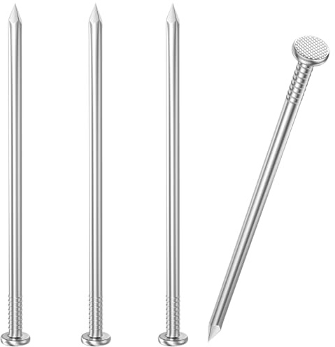 VGBUY 80 Stück Edelstahl-Nägel, 7,6 cm, flacher Kopf, lange Wand- und Holzbearbeitungsnägel zum Aufhängen von Bildern