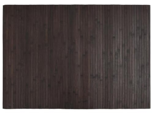 vidaXL Vloerkleed rechthoekig 70x100 cm bamboe donkerbruin