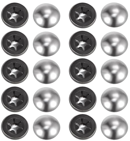 QUARKZMAN 40pcs 65Mn Acier Pousser Appuyer Écrou Bouchons 0.2 pouce Essieu Appuyer Écrou Fastener pour Main Camions, Pelouse Wagons, et Roulants Bacs, M5 x 16mm